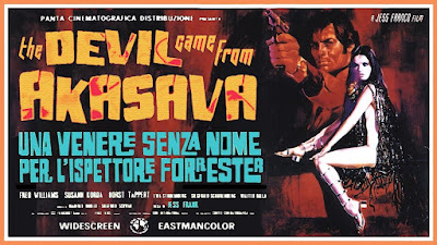 Poster for "The Devil Came from Akasava" by Jess Franco starring Fred Williams and Soledad Miranda