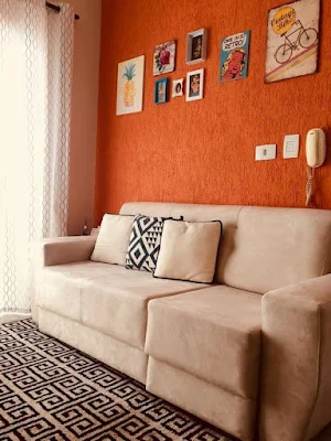 A cor laranja na decoração Uma cor vibrante e cheia de energia, o laranja retrata ânimo e estimula a criatividade.
