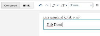 cara membuat kotak script di posting blog