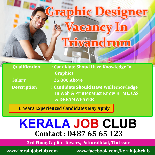 GRAPHIC DESIGNER VACANCY IN TRIVANDRUM