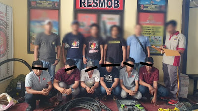 Tim Resmob Polres Pinrang Sergap Pelaku Pencurian Kabel Telkom