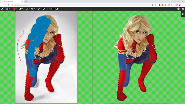 [ Enumcut ] Captain marvel costume play model Photo - Remove Background From Image  (Example)