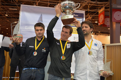 Xavier Macaire avec sa coupe de champion de France 2015 !