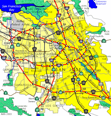 Greater San Jose map