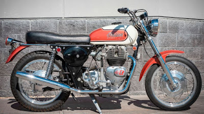 Motorcycle with Royal Enfield motor.