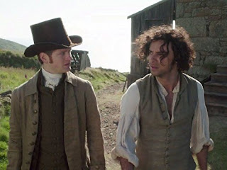 Ross and Francis Poldark walking near the mines in season 1