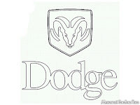 Mewarnai gambar logo mobil Dodge