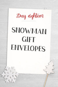 Snowman Gift Envelopes