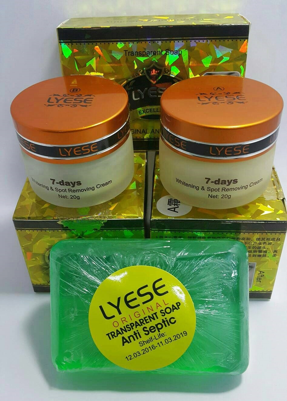 Paket Cream Lyese Jumbo Original Sabun Acne Hijau