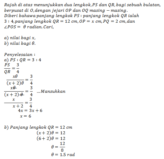 Matematik Tambahan SPM : Bab 8 : Sukatan Membulat