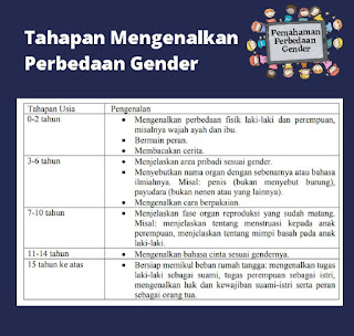 tahapan perbedaan gender sesuai usia