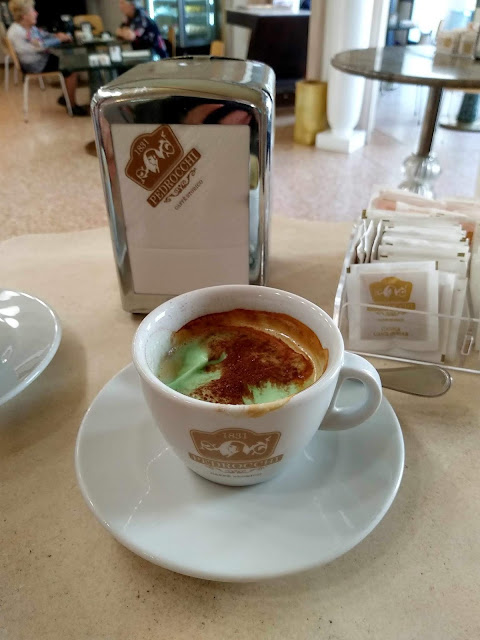 Day trip to Padova Caffe Pedrocchi mint coffee