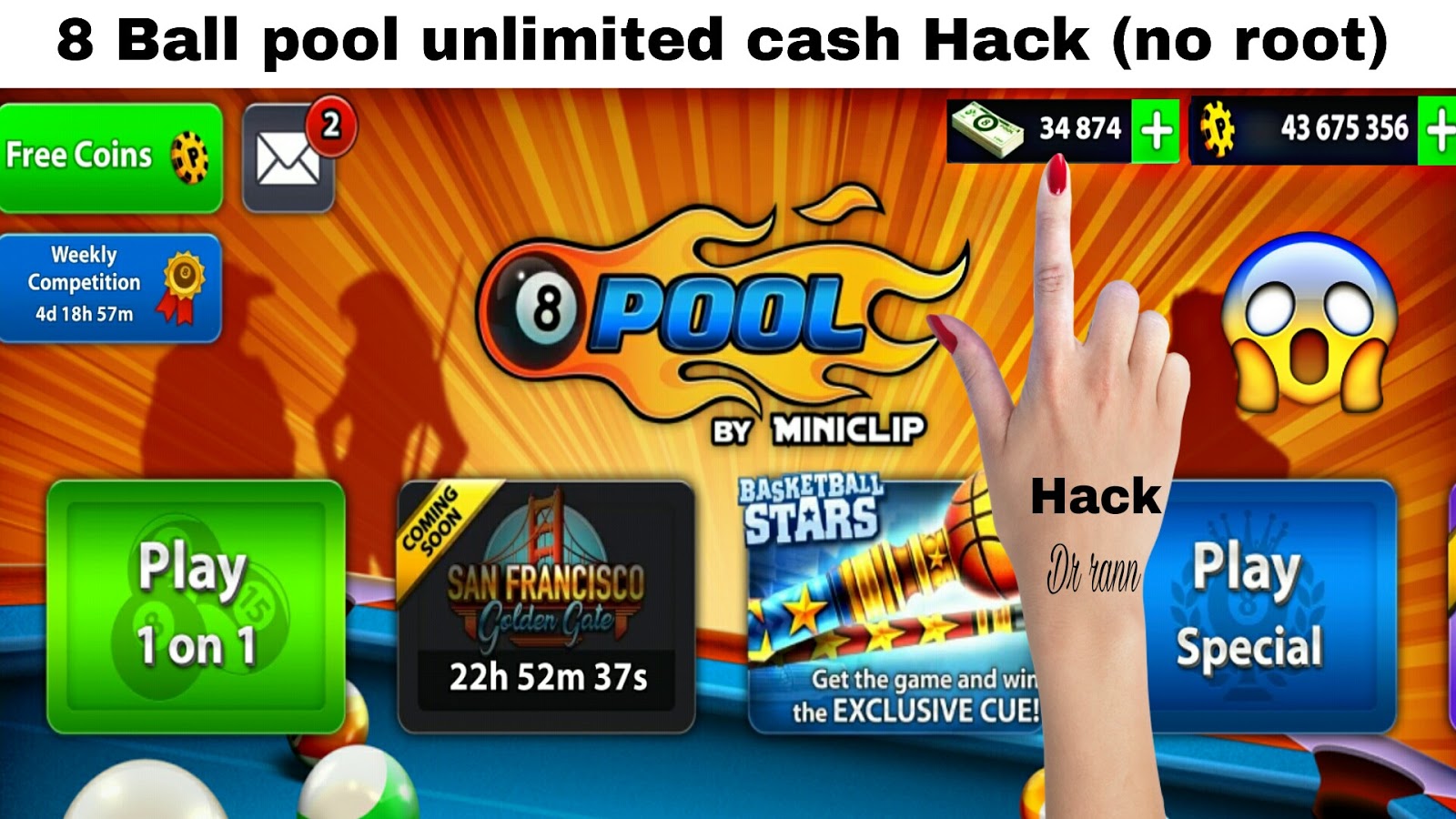 8 Ball pool 3.10.3 hack unlimited cash and coins without ...