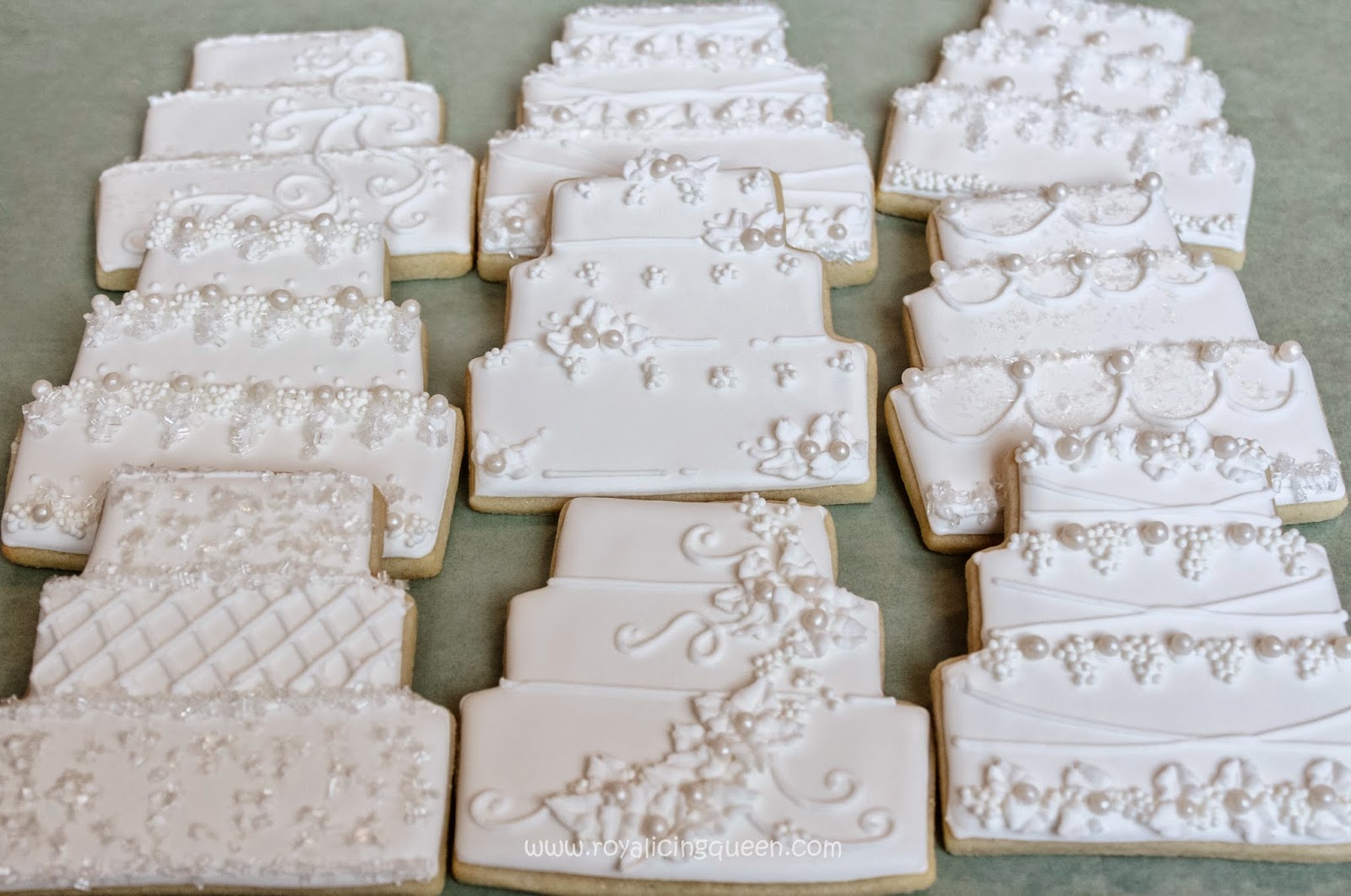 The Royal Icing Queen Wedding  Cake  Cookies 