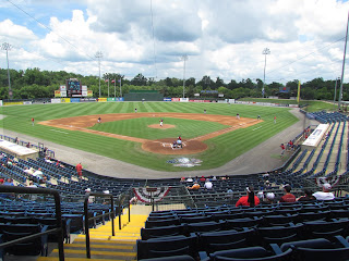 First pitch, Intimidators vs. Braves