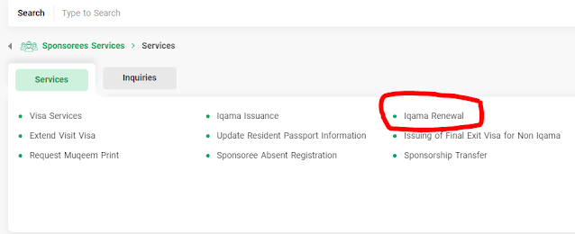 saudi iqama renewal online.