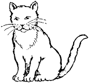 Desenhos de Gatos para imprimir e colorir (cat coloring page )