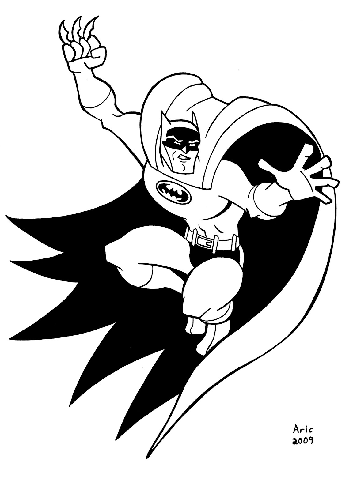 Buku Mewarnai  Gratis Download Mewarnai Gambar Kartun Batman 