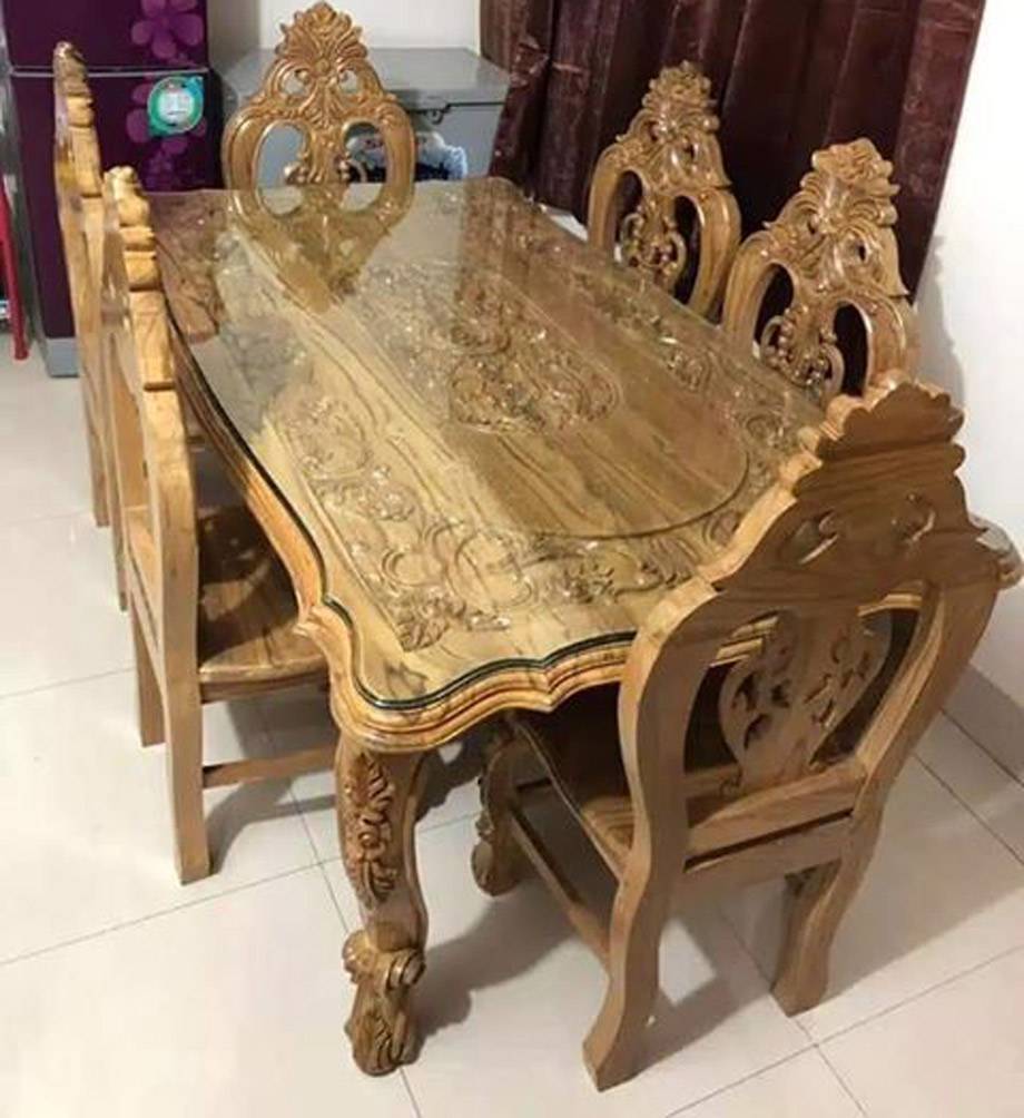 Wooden Dining Table Design Pictures - Dining Table Design Pictures 2023 New Handcrafted Dining Table Design - Table Design Pictures - NeotericiT.com