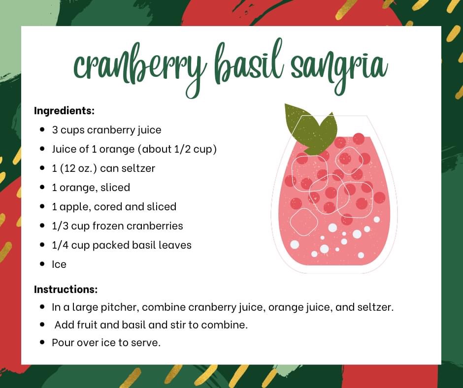 Cranberry Basil Sangria