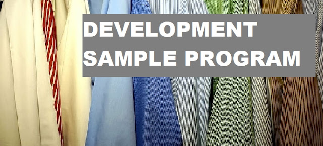 Development sample program |How to prepare a development sample program | What are the information needed to write a development sample program.