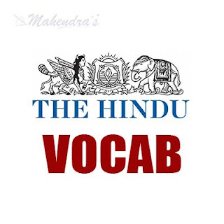 The Hindu Vocabulary ( IBPS Clerk Based) | 08 - 01 - 18