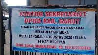 Kantor DPRD Garut Ditutup 14 hari kedepan para Dewan Bimtek di Kabupaten Bandung