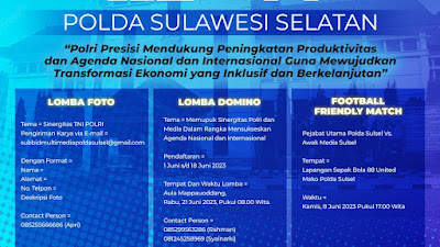 Informasi Lomba dalam Rangka HUT Bhayangkara ke-77 Polda Sulawesi Selatan 