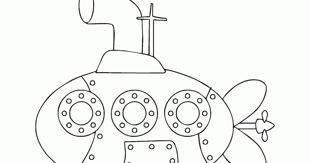 Gambar Mewarnai Kapal Selam Yuk Contoh Anak Paud