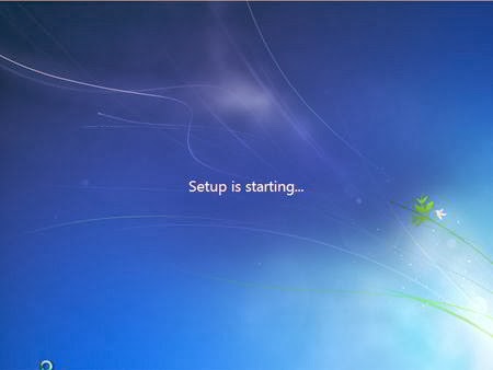 Cara Instal Windows 7 - Setup is starting