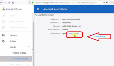 Google adsense account ko delete or remove kaise kare / गूगल एडसेंस अकाउंट को डिलीट कैसे करे।