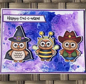 Sunny Studio Stamps: Happy Owl-o-ween Customer Card Share by Kathy Straw