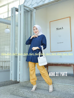 Mono Set Jogger Pants - Gamis Muslim Terbaru