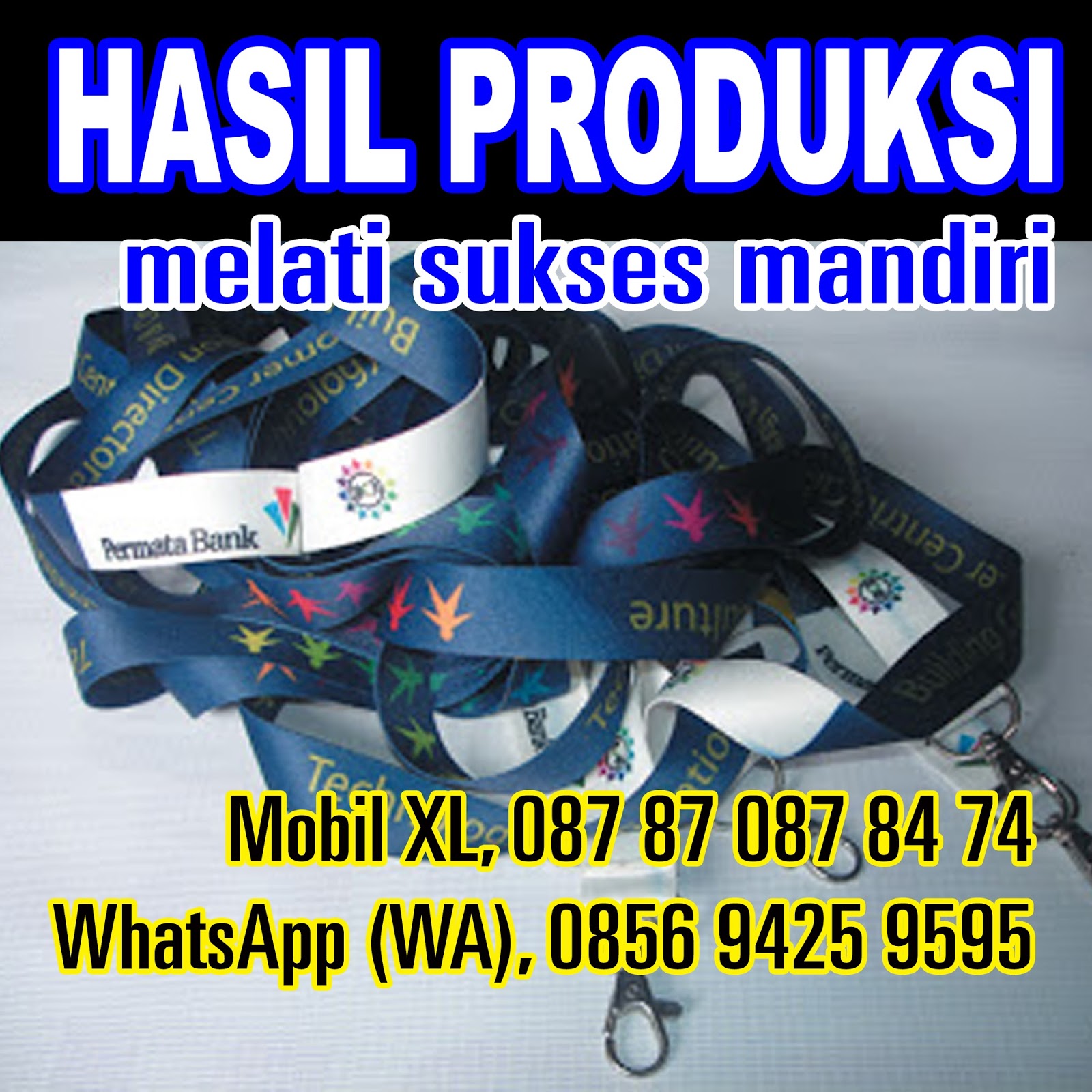 spanduk instant melati sukses mandiri lanyard tali id 