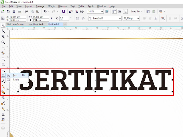 Ready To Print : Download Sertitikat CDR Coreldraw Elegant Emas