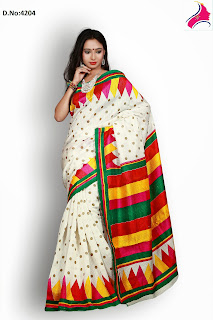 Indian silk printed saree-4204