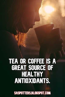 Tea or coffee is a great source of healthy antioxidants.