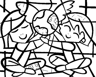 Desenhos para colorir do Romero Britto