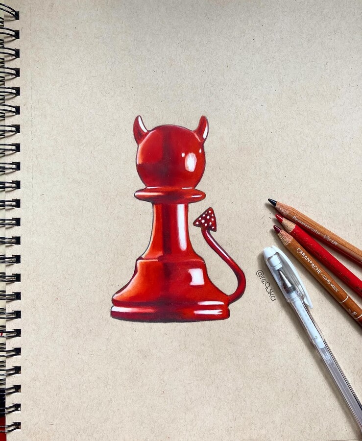 08-Pawn-horns-and-tail-Pencil-Drawings-Réka-Gyányi-www-designstack-co