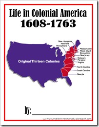 free printable life in colonial america book for homeschool kids