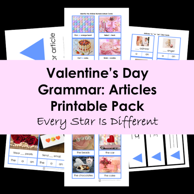 Valentine's Day Grammar: Articles Printable Pack