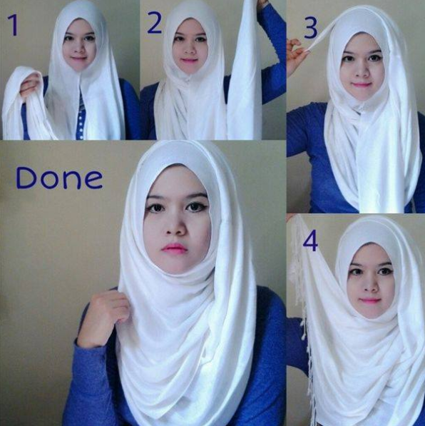  Cara  Memakai  Jilbab  Segi Empat Super Cepat ala Wanita 
