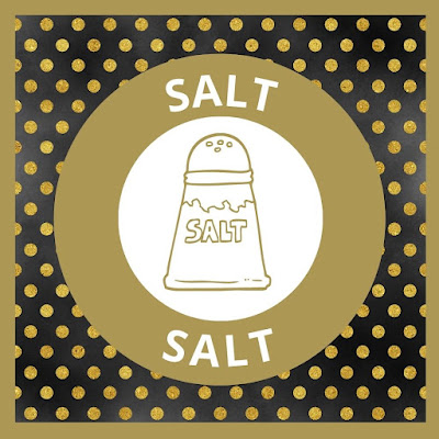 Salt Label Stickers - Printable - Food Kitchen Tags - Print At Home - Kosher - 10 Free Image Pictures
