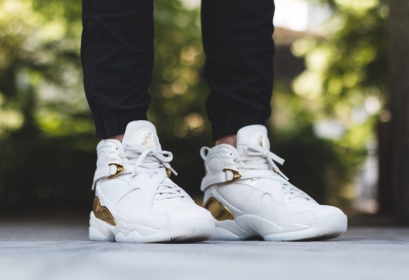 On Feet Air Jordan 8 Champagne 832821-030