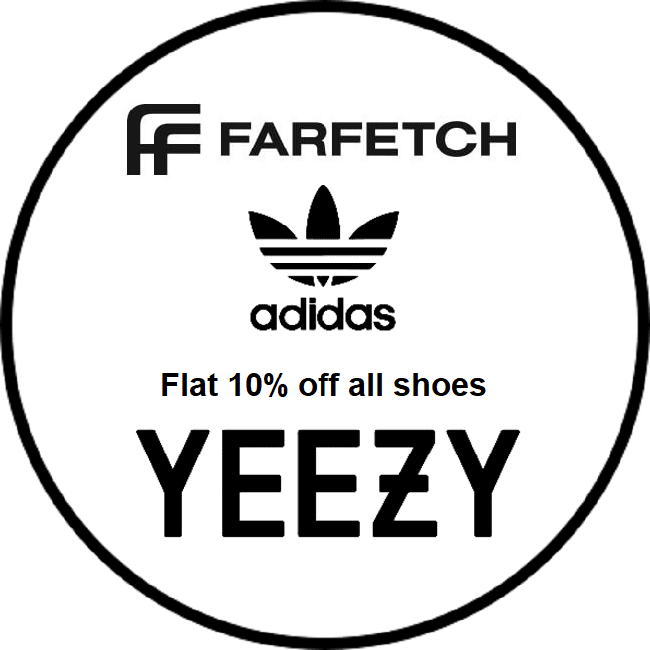 احصل على خصم ثابت 10% على كل أحذية ييزي اديداس مع FARFETCH