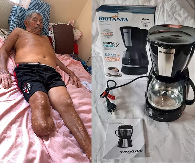 Família de José Maria André realiza bingo de cafeteira para custear tratamento após acidente de trânsito em Cocal