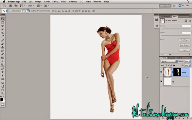 Removing a model from a white background
