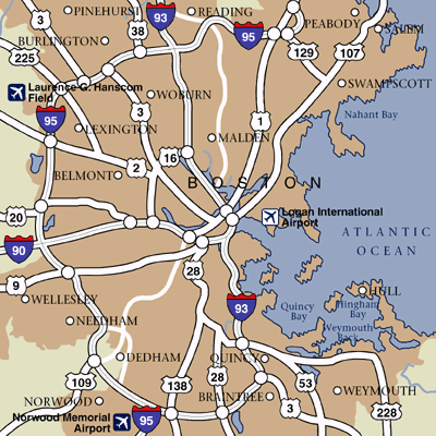 boston map roads