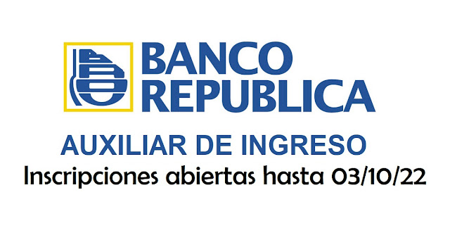 Auxiliar de Ingreso - Banco de la República Oriental del Uruguay