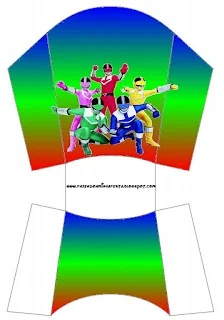 Power Rangers Free Printable Fries Box. 